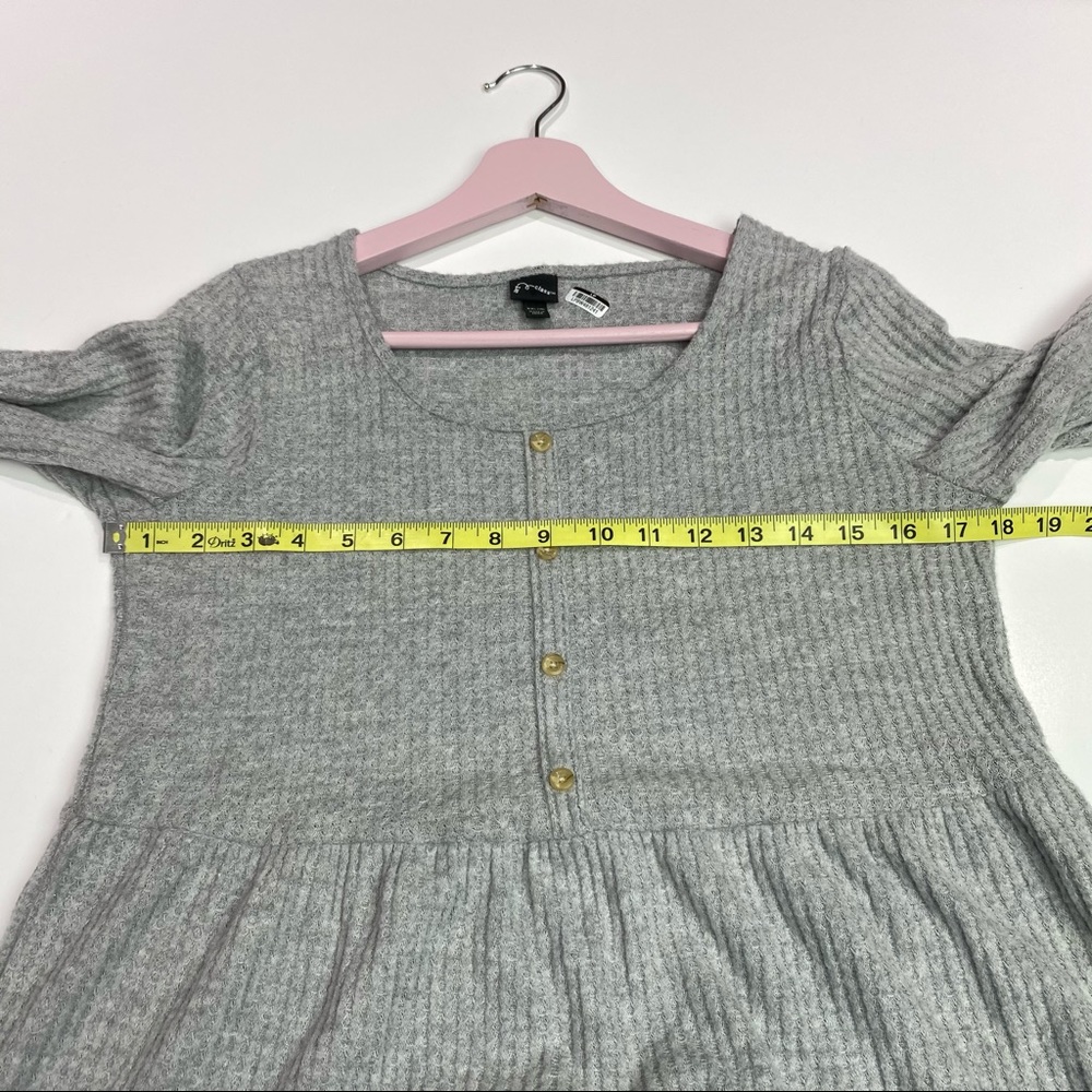 Art Class casual soft gray dress, waffle texture - Picture 7 of 10